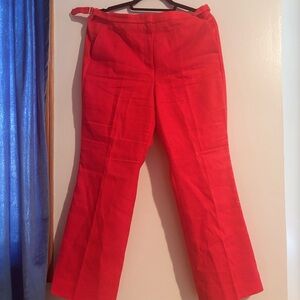 J. Crew Red Boot Cut Flare Pants